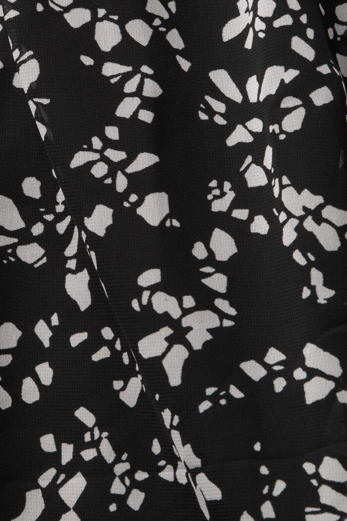 Blusa in chiffon con stampa, BLACK, detail image number 4