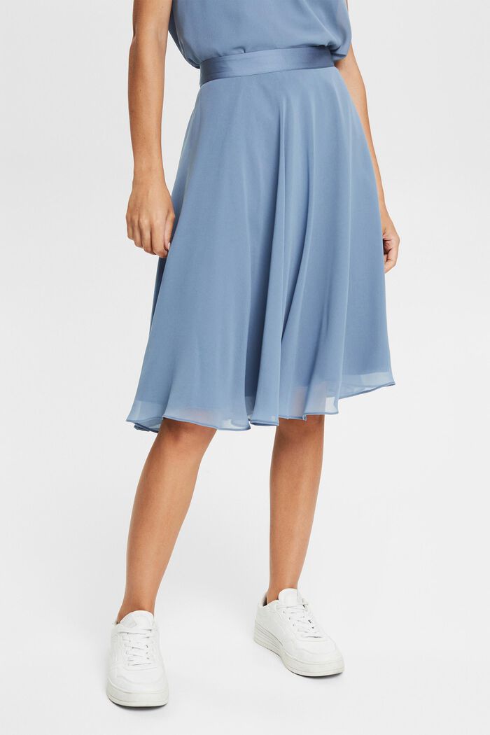 Light woven Skirt, GREY BLUE, detail image number 0