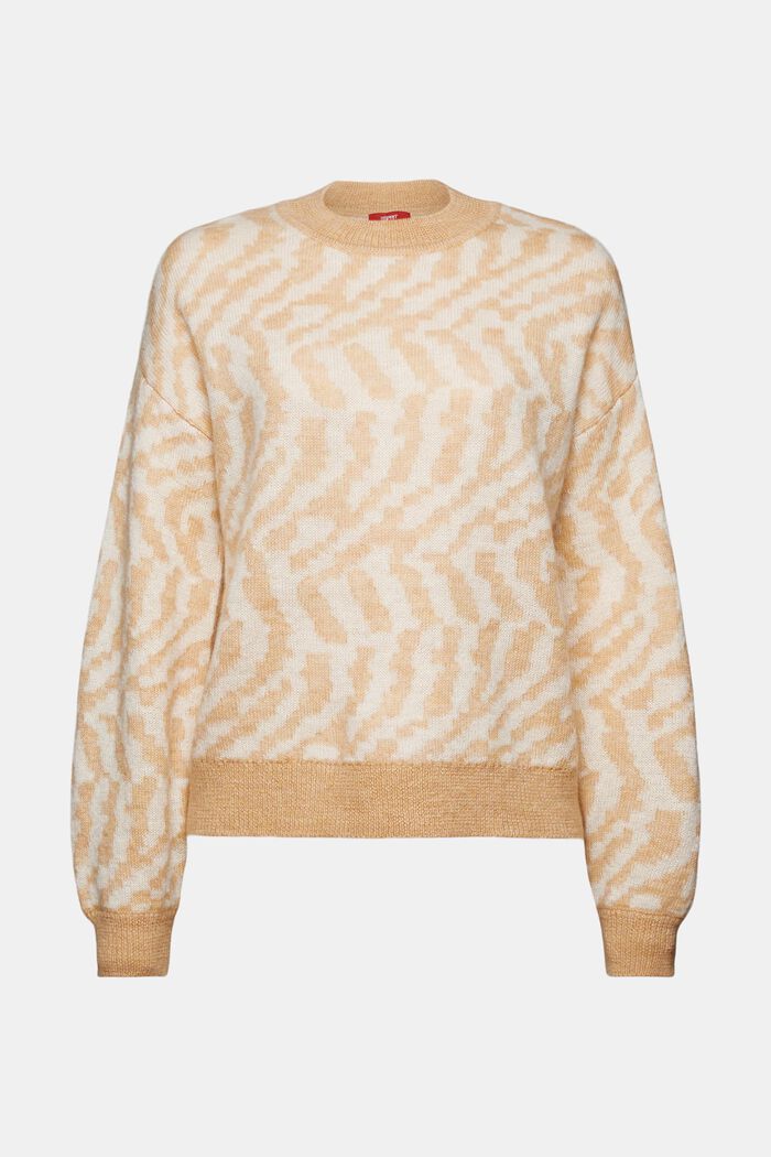 Pullover in misto lana mohair, DUSTY NUDE, detail image number 7