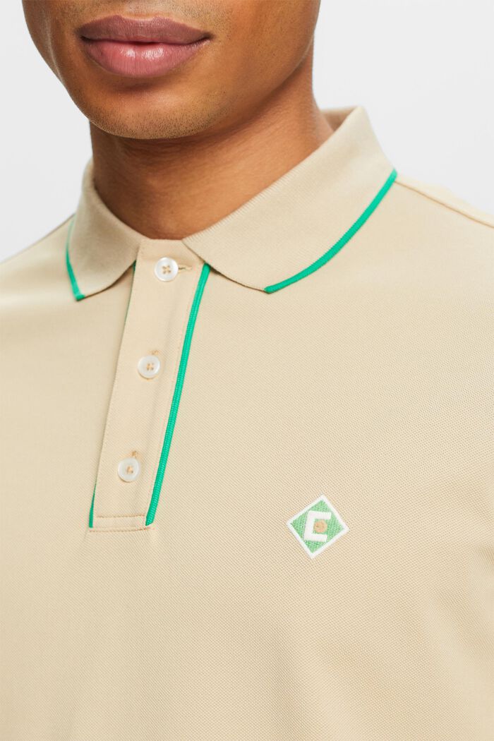 Polo con logo, SAND, detail image number 3