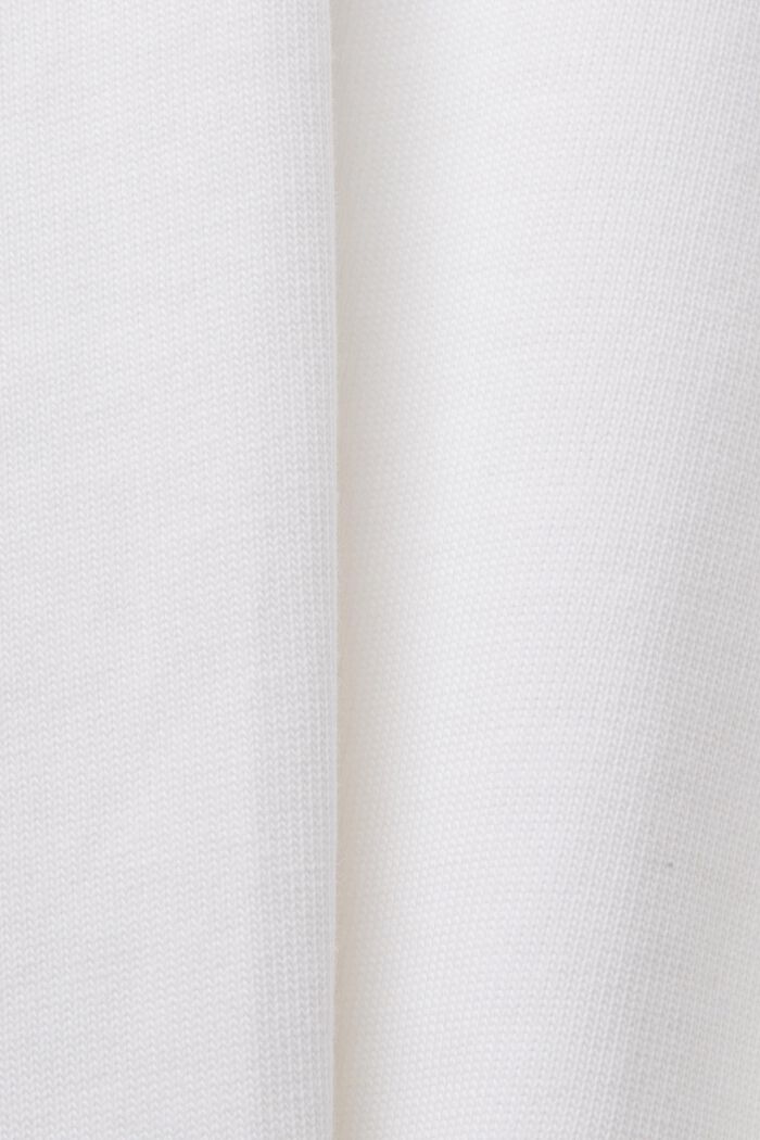 T-shirt in jersey a girocollo, cropped, WHITE, detail image number 5