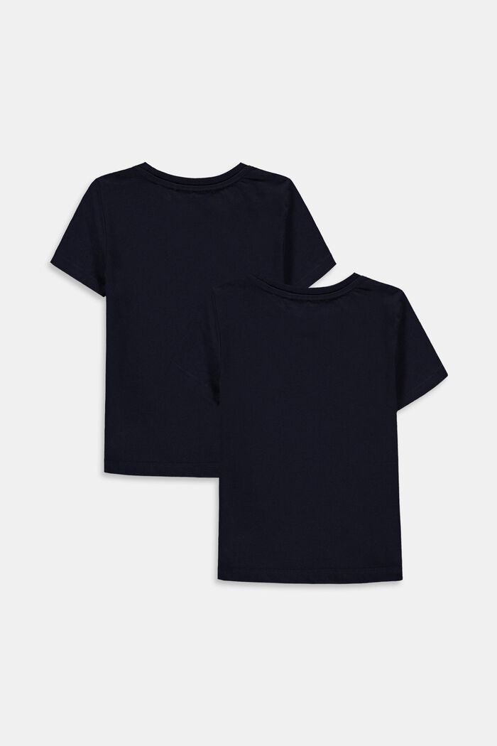 Confezione doppia di t-shirt in 100% cotone, NAVY, detail image number 1