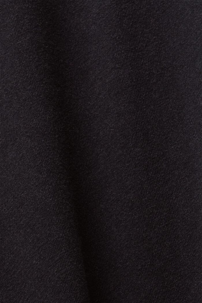 T-shirt in jersey tinta in capo, 100% cotone, BLACK, detail image number 5
