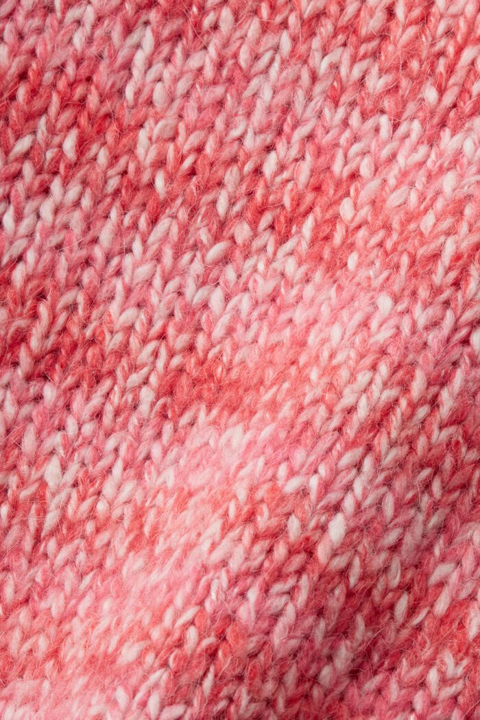 Cardigan a V con fantasia multicolore Space Dye, DARK RED, detail image number 5