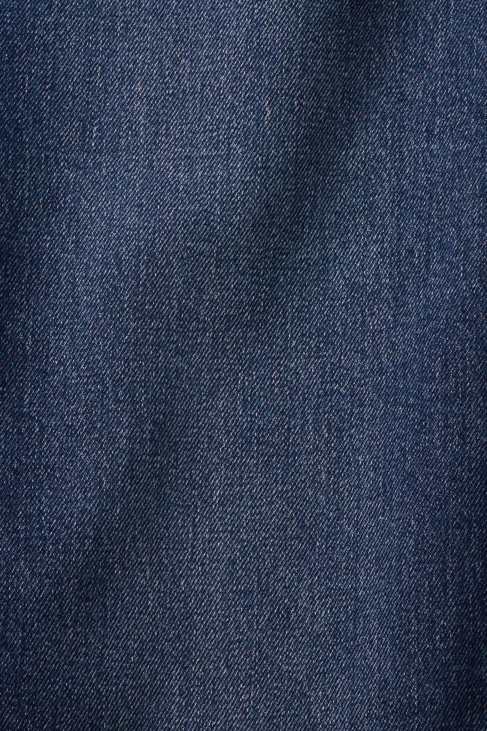 Jeans a gamba dritta a vita alta con risvolto, BLUE MEDIUM WASHED, detail image number 1