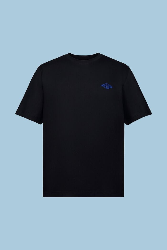 T-shirt a maniche corte con logo, BLACK, detail image number 6