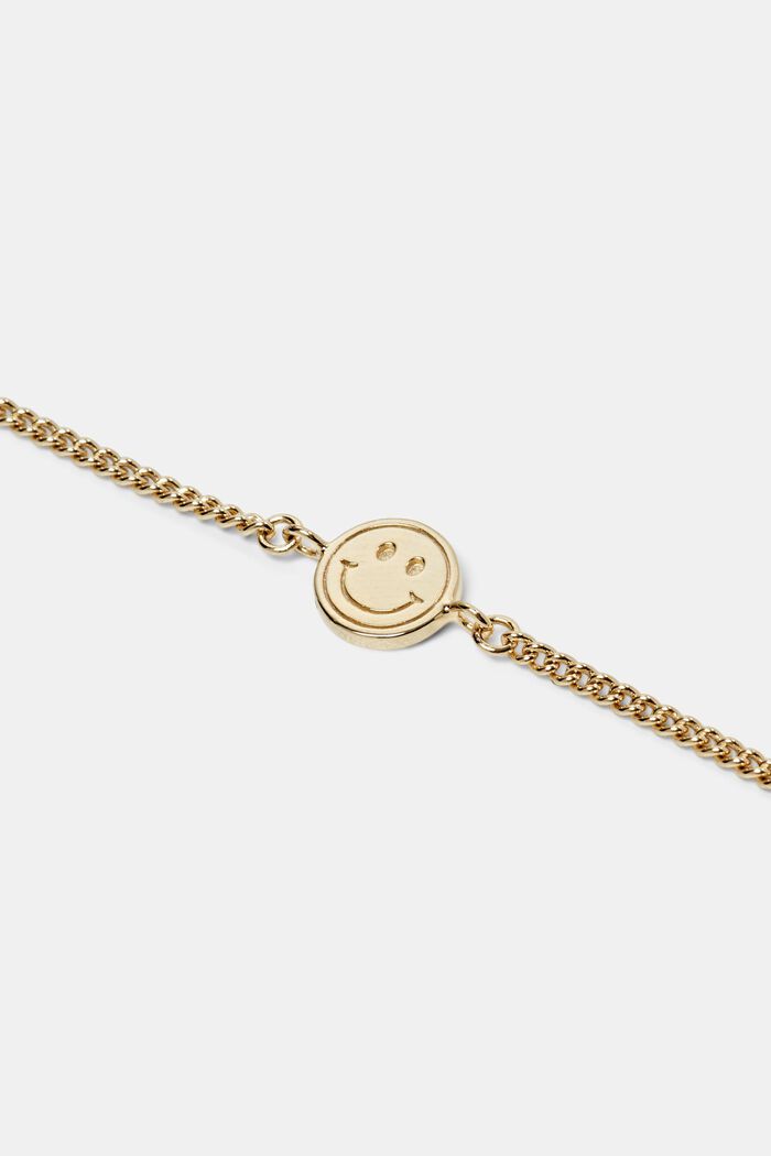 Bracciale con smiley in argento sterling, GOLD, detail image number 1