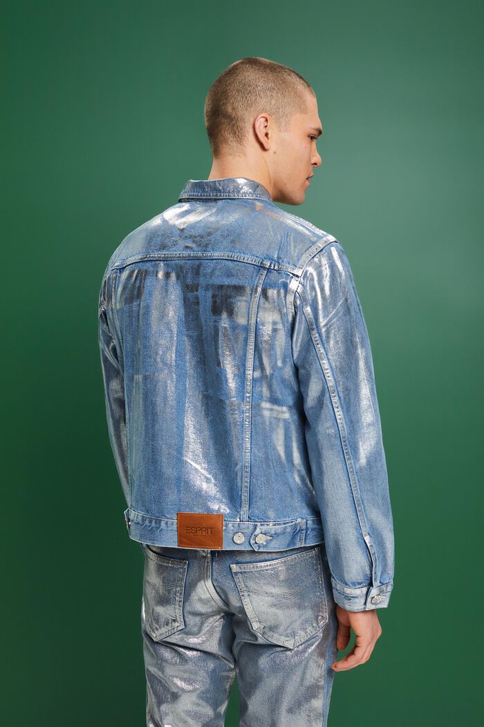 Giacca di jeans metallizzata, GREY RINSE, detail image number 3