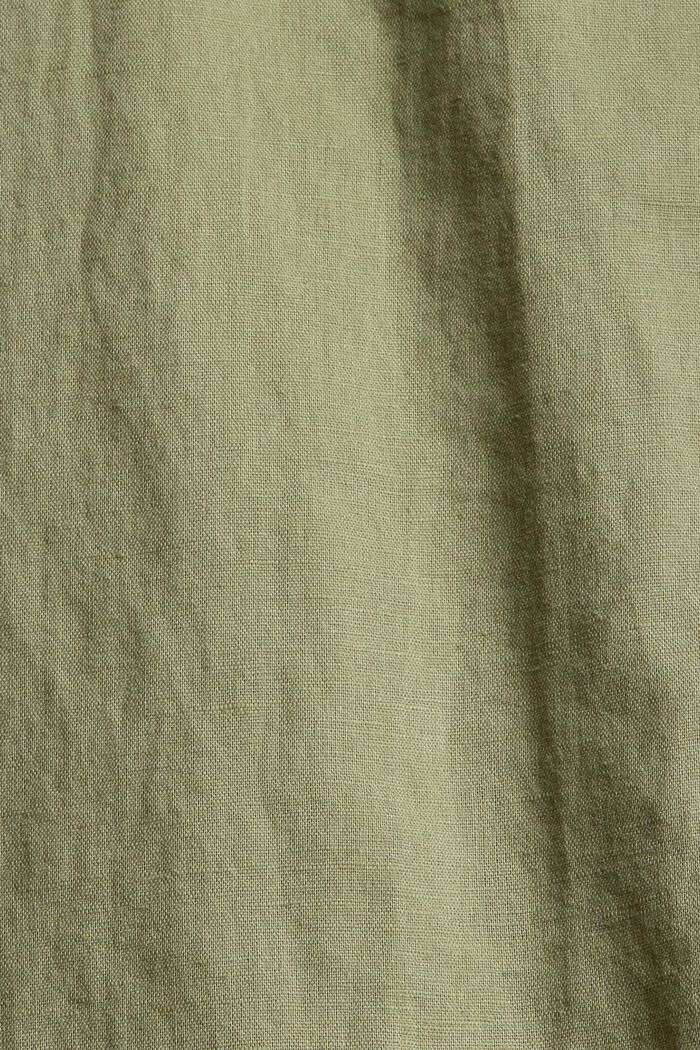 Blusa oversize in misto lino, LIGHT KHAKI, detail image number 1