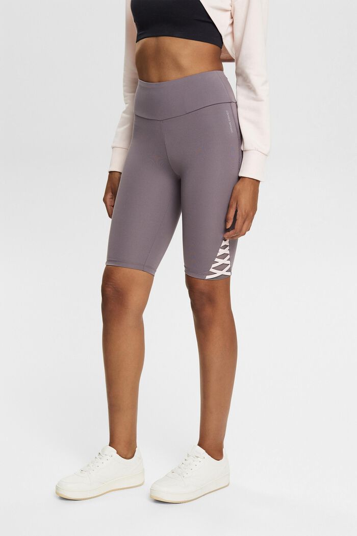 In materiale riciclato: shorts active con E- Dry, TAUPE, detail image number 0