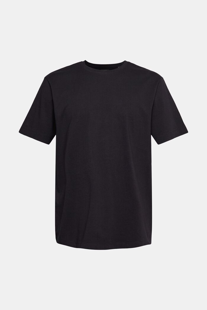 T-shirt in tinta unita, BLACK, detail image number 2