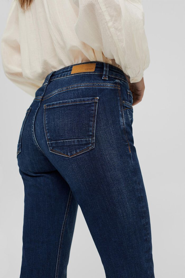 Jeans super stretch con cotone biologico, BLUE DARK WASHED, detail image number 4