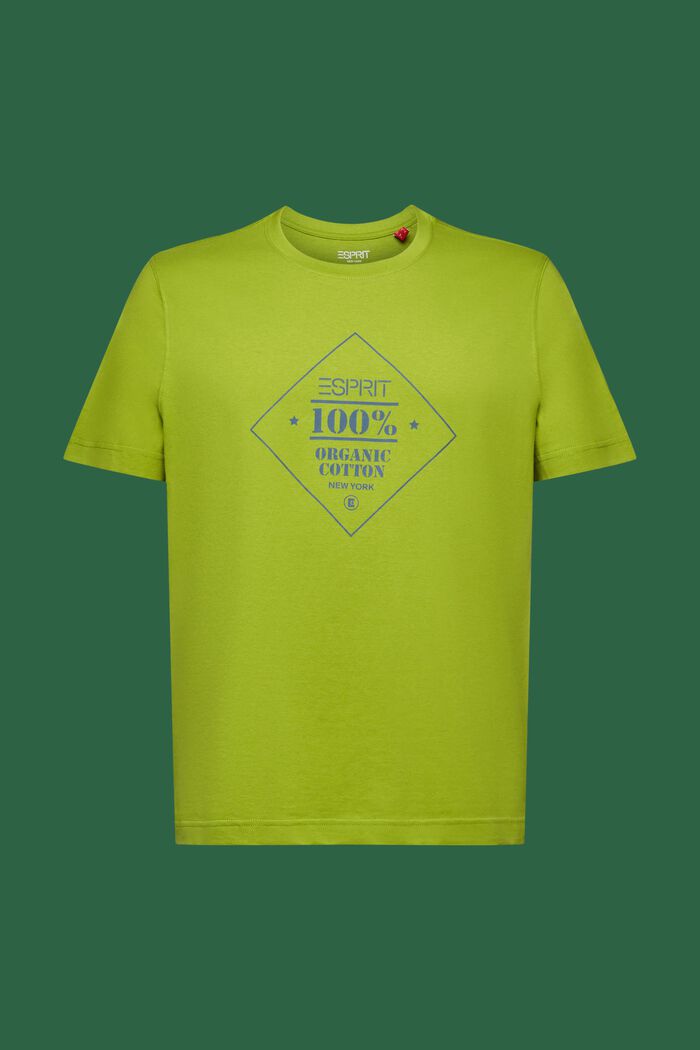 T-shirt in cotone con stampa del logo, LEAF GREEN, detail image number 6
