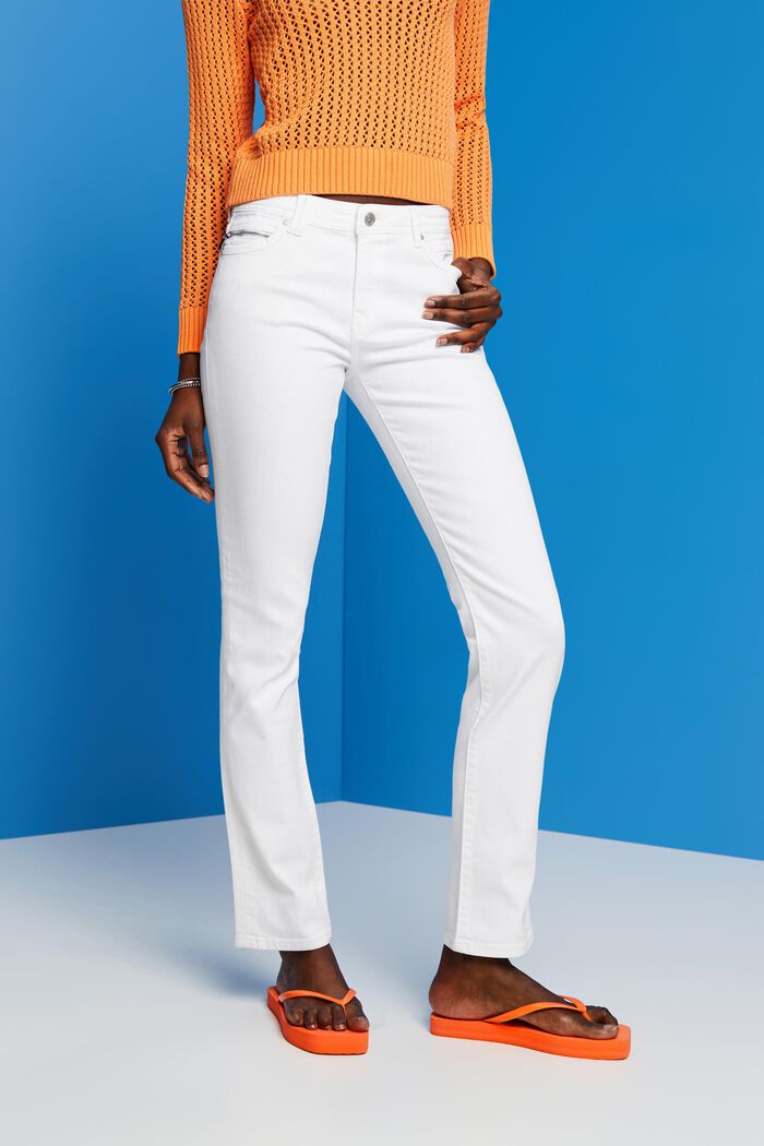 Jeans con dettaglio con zip, WHITE, detail image number 0