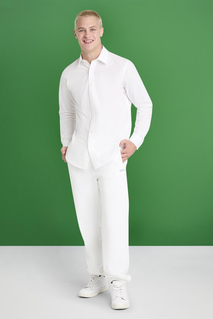Camicia in popeline di cotone, WHITE, detail image number 2