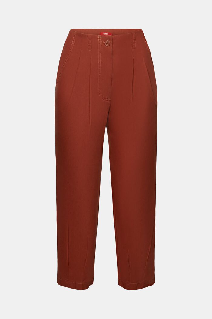 Pantaloni chino cropped, RUST BROWN, detail image number 7