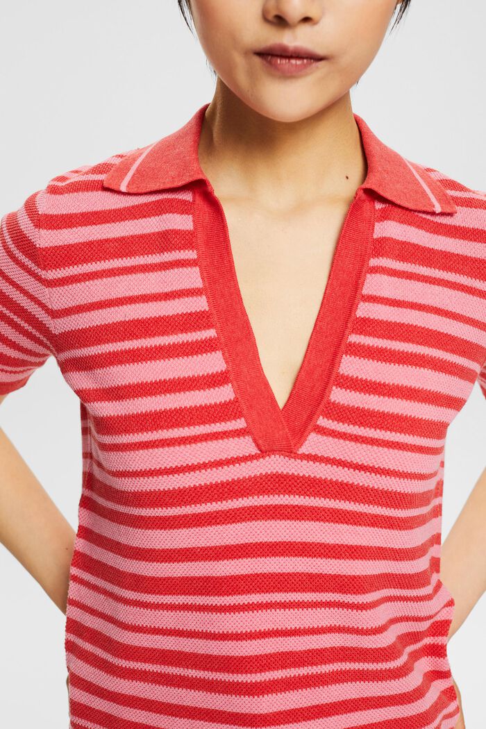Polo in maglia strutturata, NEW RED, detail image number 2