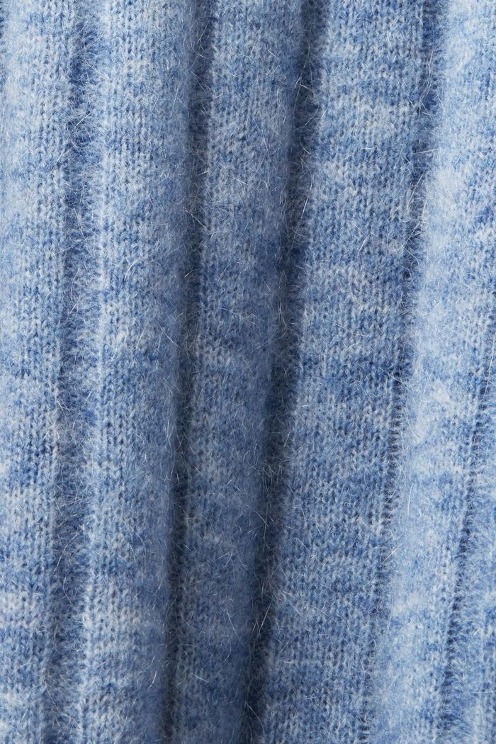 Pullover oversize in maglia a coste e con scollo a V, BLUE LAVENDER, detail image number 5