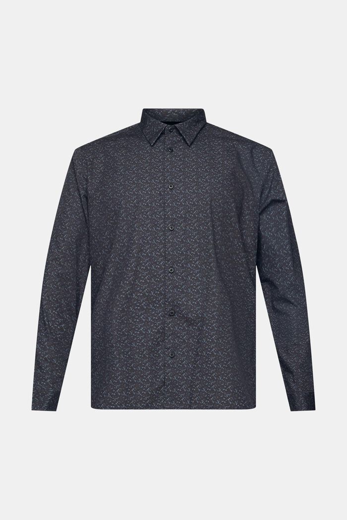 Camicia Slim Fit in cotone a fantasia, BLACK, detail image number 5