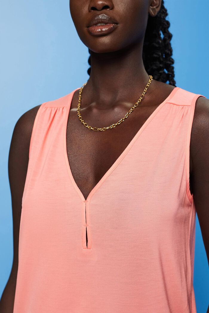 Top in jersey, lyocell TENCEL™, CORAL, detail image number 2
