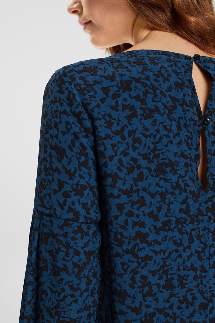 Mini abito in viscosa a fantasia, PETROL BLUE, detail image number 2