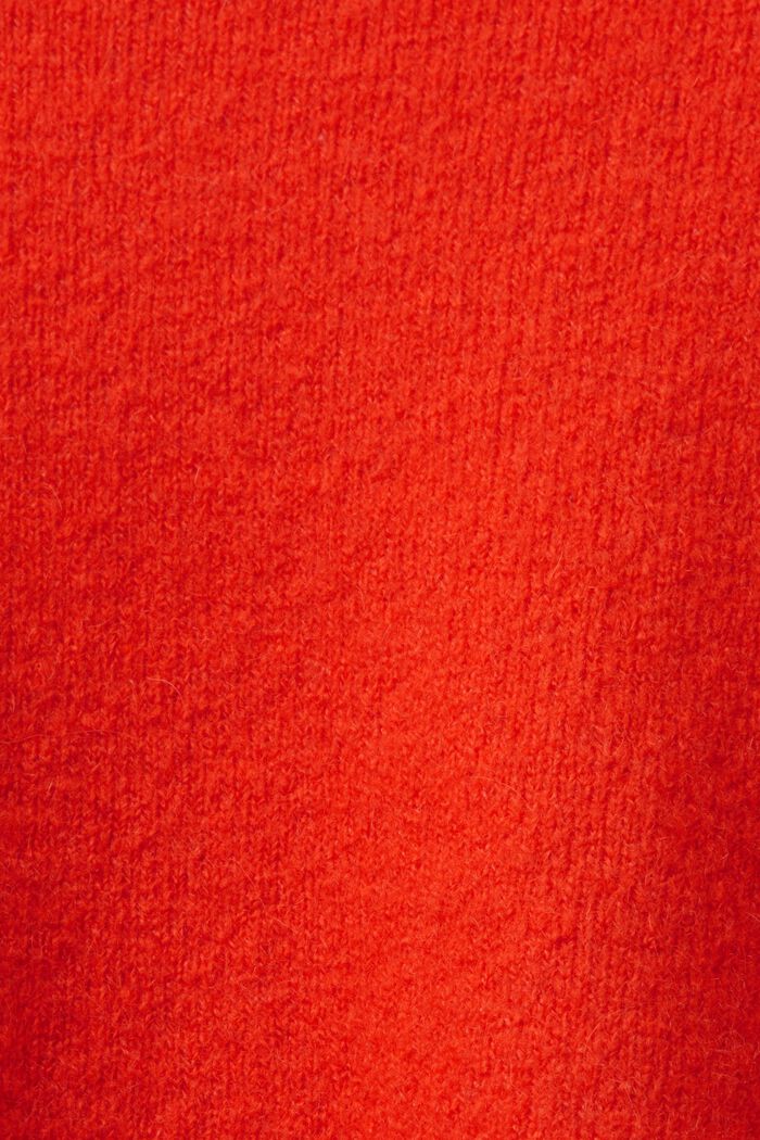 Pullover dolcevita in misto lana, BRIGHT ORANGE, detail image number 5