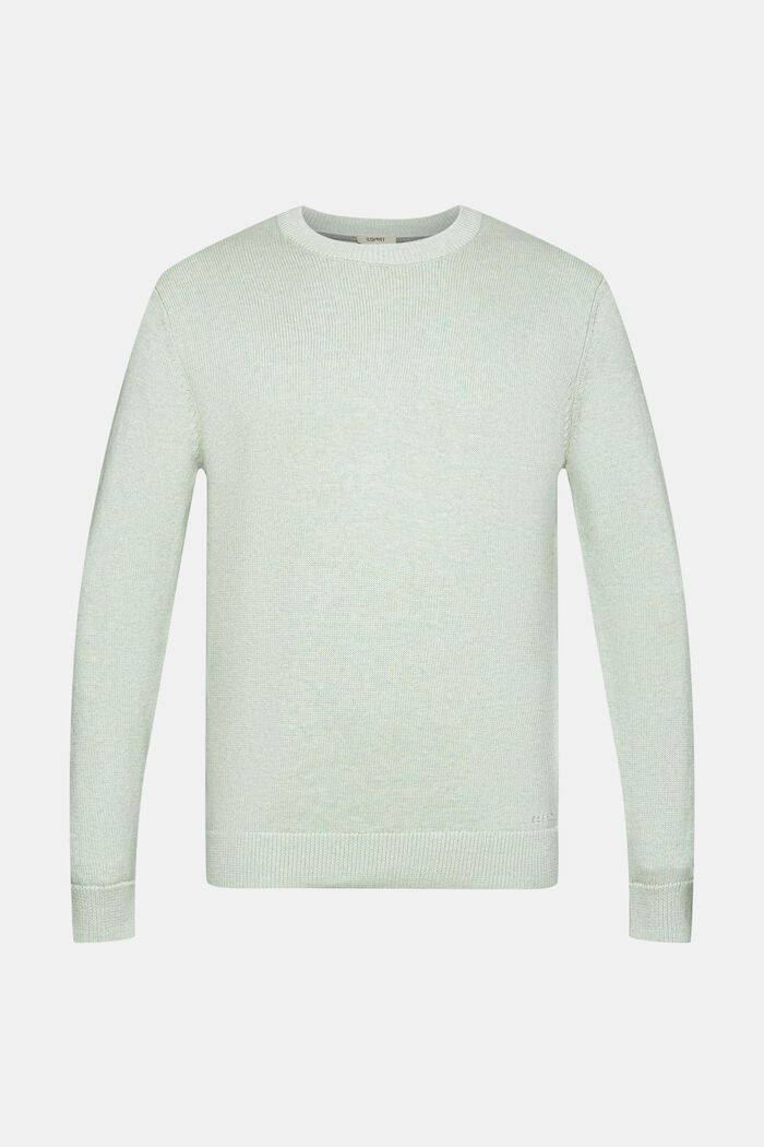 Pullover a maglia in cotone sostenibile, LIGHT AQUA GREEN, detail image number 7