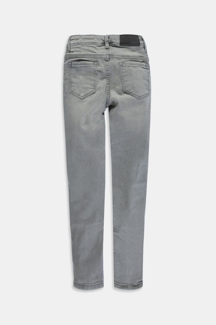 Jeans stretch con differenti fit e cintura regolabile, GREY MEDIUM WASHED, detail image number 1