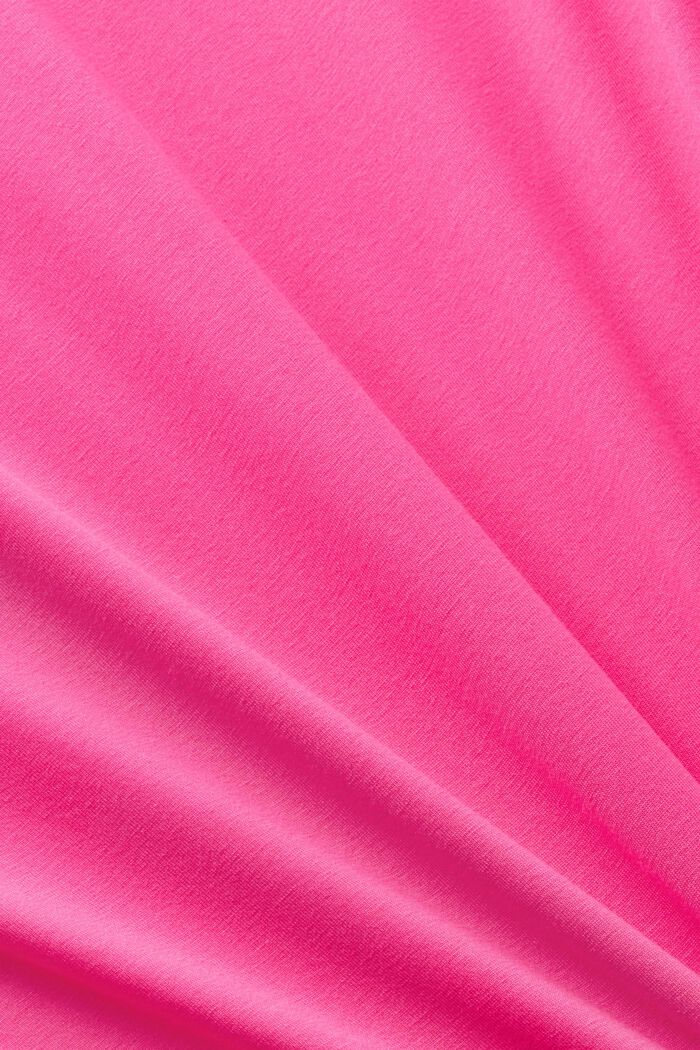T-shirt in jersey di cotone con logo, PINK FUCHSIA, detail image number 5