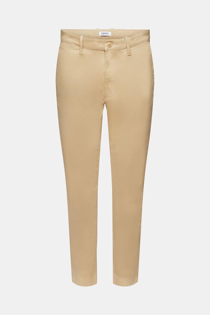 Pantaloni chino con gamba slim, BEIGE, detail image number 7
