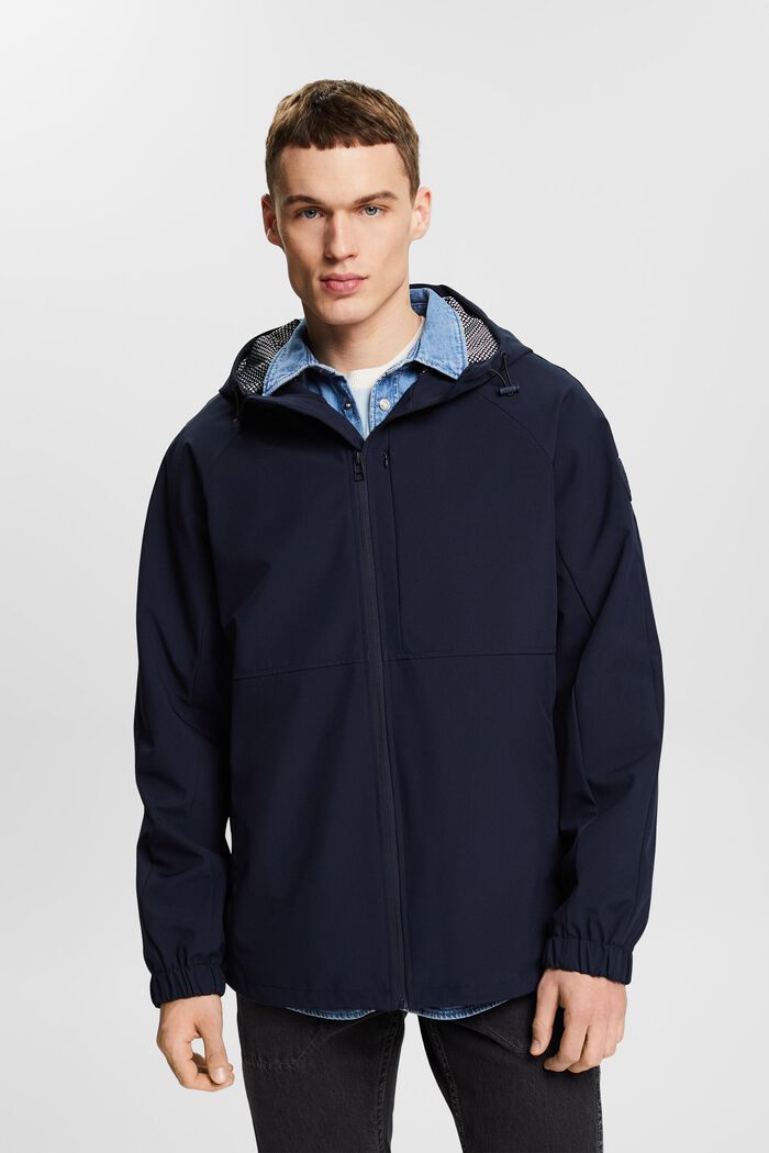 Giacca softshell con cappuccio, NAVY, detail image number 0