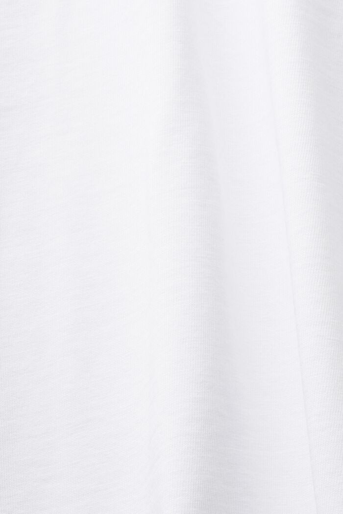 T-shirt in jersey di cotone con logo, WHITE, detail image number 4