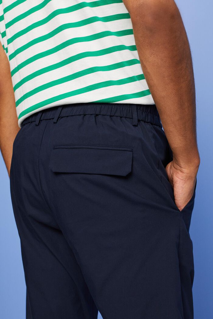 Pantaloni chino in popeline, NAVY, detail image number 4