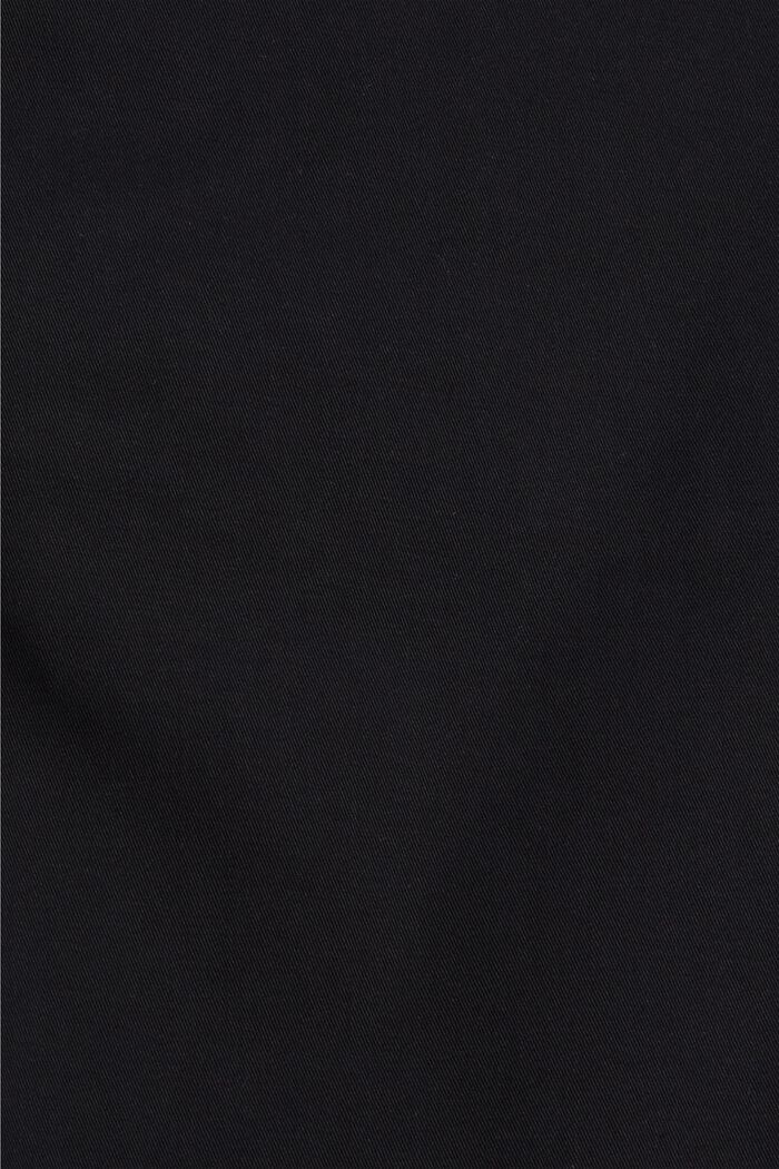 Pantaloni chino stretch, cotone biologico, BLACK, detail image number 1