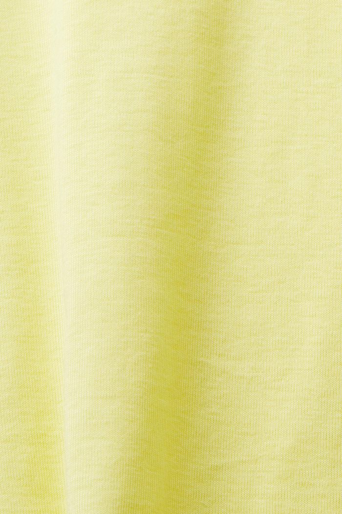 Top a maniche lunghe in jersey di cotone, PASTEL YELLOW, detail image number 5