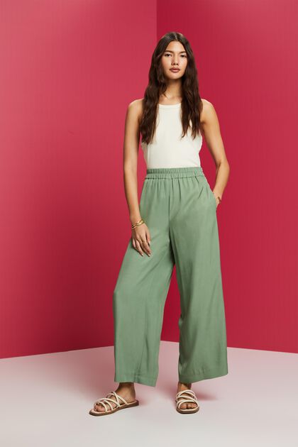 Culotte pull on in twill