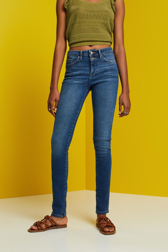 Jeans con elevata percentuale di stretch, BLUE DARK WASHED, detail image number 0
