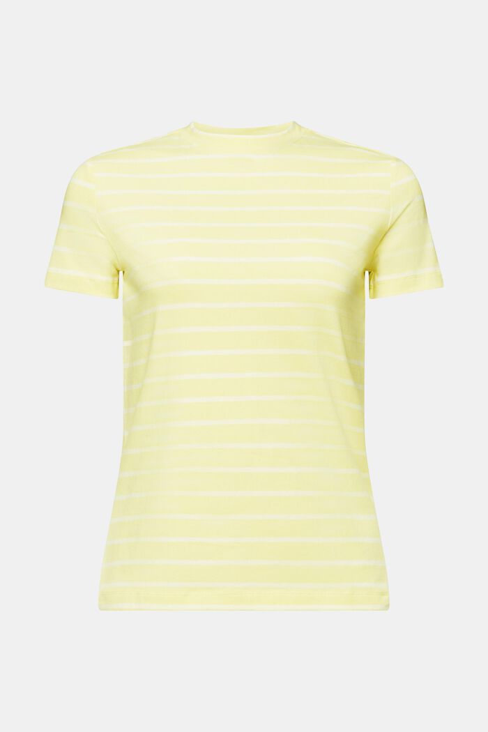 Maglia girocollo a righe, LIME YELLOW, detail image number 6