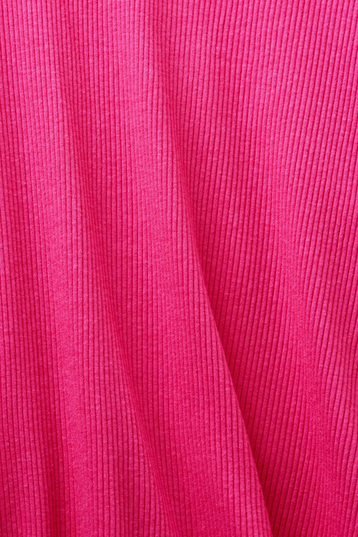 Maglia a manica lunga in jersey a coste, PINK FUCHSIA, detail image number 5