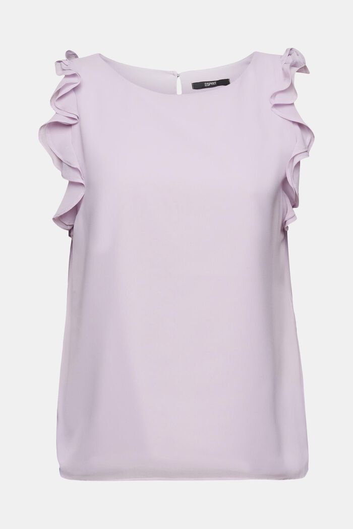 Maglia in chiffon con ruches, LAVENDER, detail image number 5