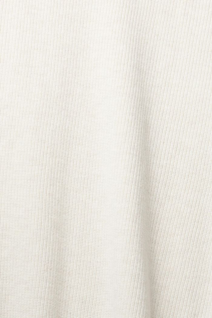 Pullover girocollo, 100% cotone, OFF WHITE, detail image number 1