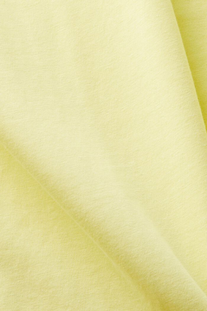T-shirt in cotone biologico con stampa, PASTEL YELLOW, detail image number 5