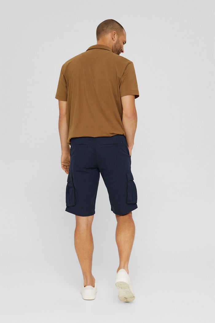 Pantaloncini stile cargo in 100% cotone, NAVY, detail image number 3