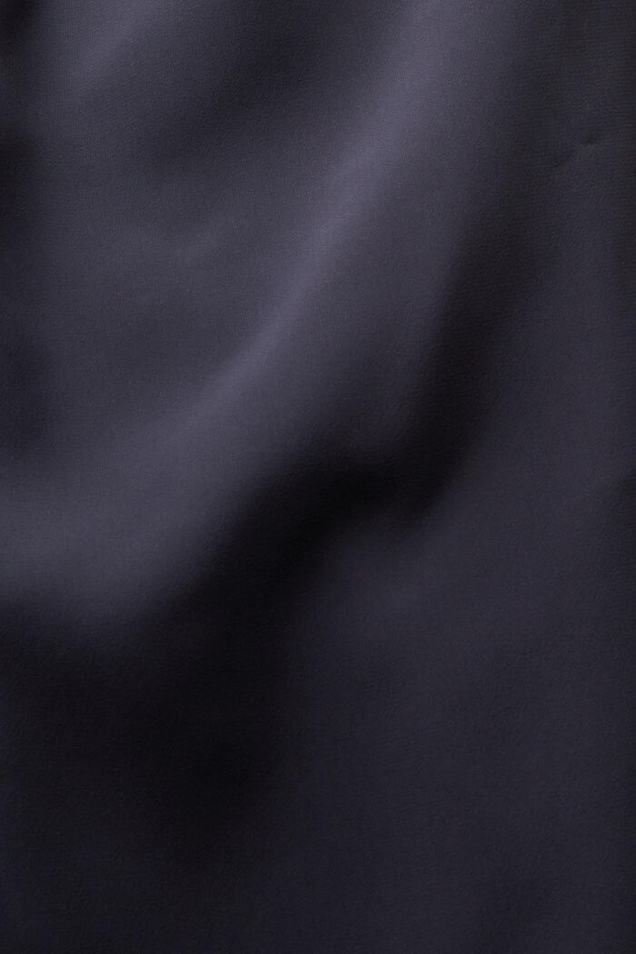 Mini abito in crepe de chine a strati, BLACK, detail image number 5