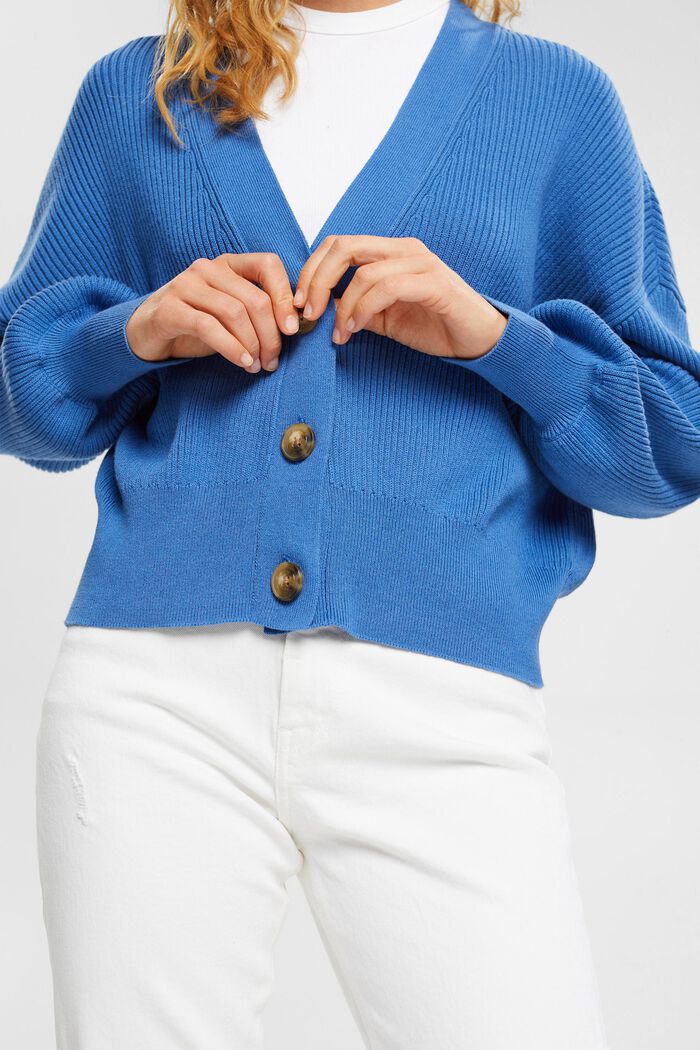 Cardigan in maglia, BLUE, detail image number 0