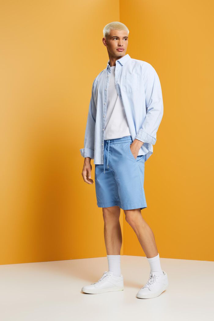 Shorts in twill di cotone, LIGHT BLUE, detail image number 5