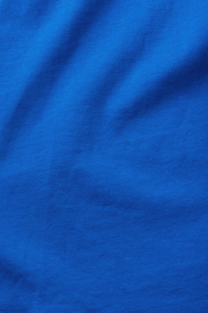 T-shirt girocollo in cotone, BLUE, detail image number 5