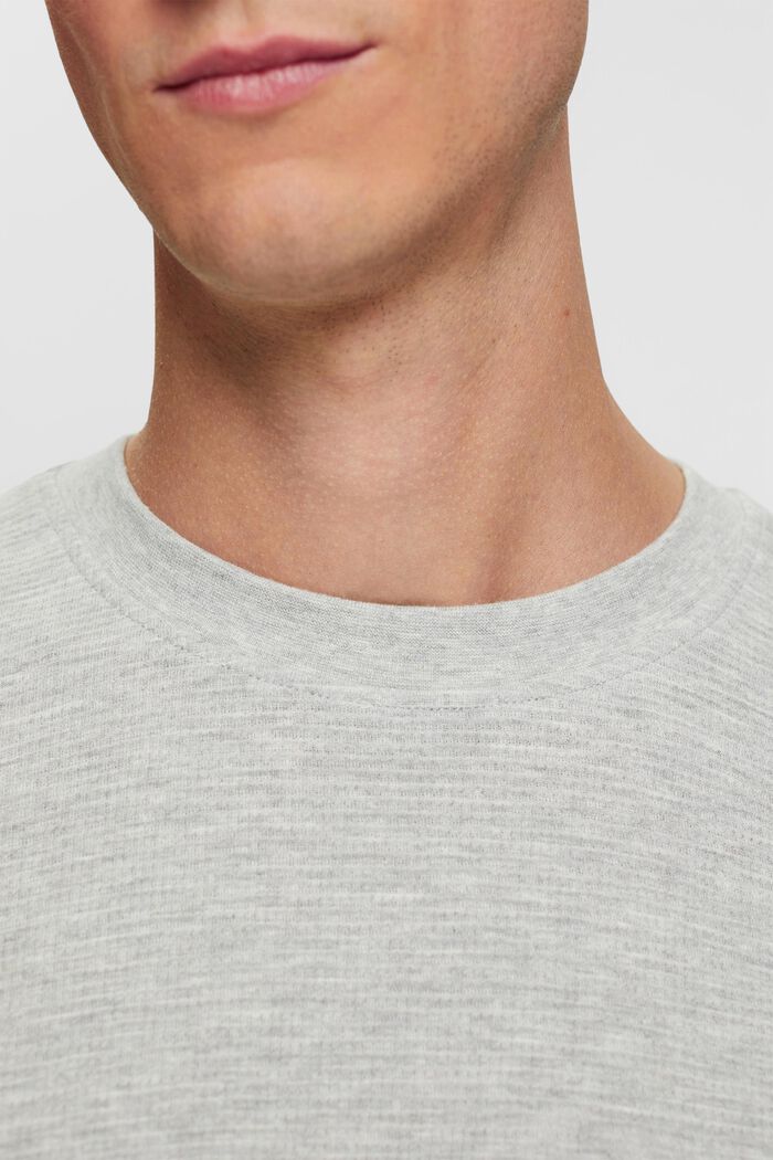 T-shirt in jersey strutturato, LIGHT GREY, detail image number 2