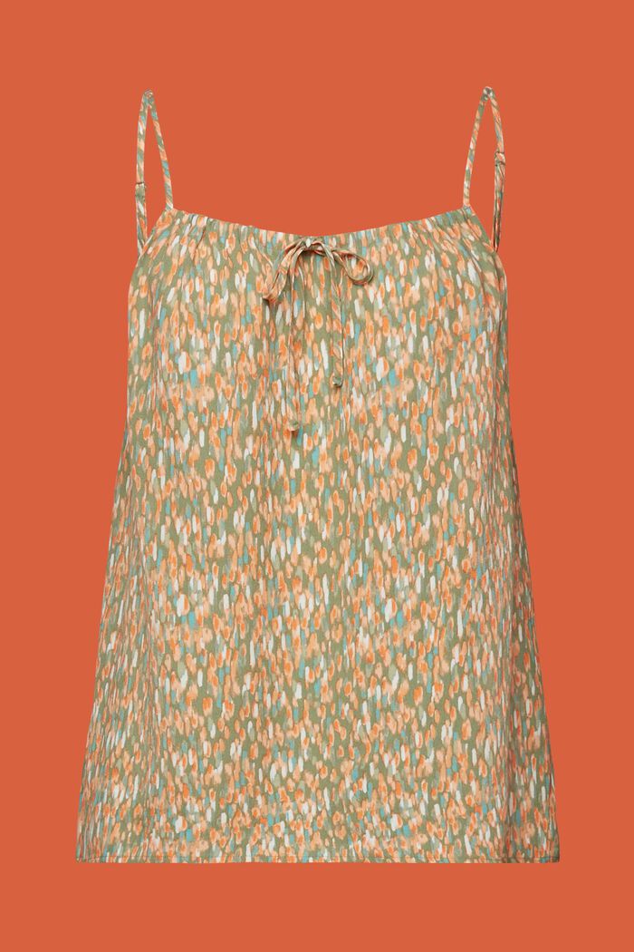Top strappy con stampa allover, PASTEL GREEN, detail image number 7