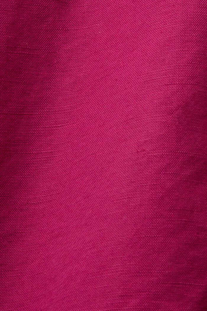 Shorts da infilare, misto lino e cotone, DARK PINK, detail image number 6